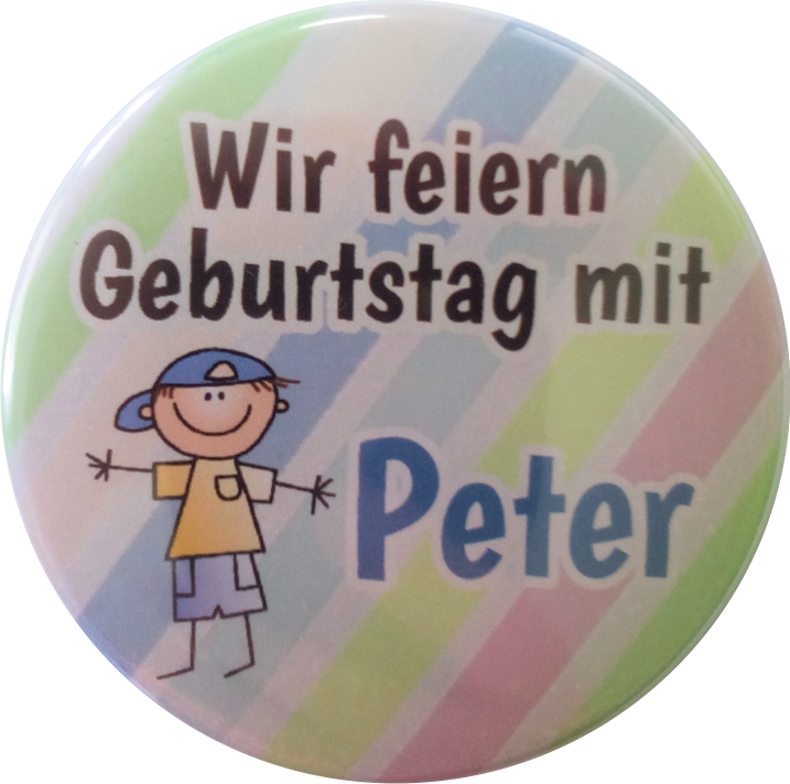 Button Geburtstag mit Namen wir feiern Geburtstag Junge